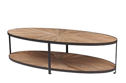 Oval Coffee Table Segmented Top
